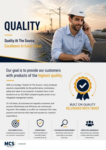 Portfolio page about quality